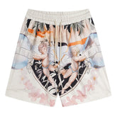 AMIRI Straight-Leg Printed Silk-Twill Drawstring Shorts
